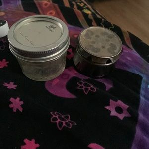 coffee grinder and jar